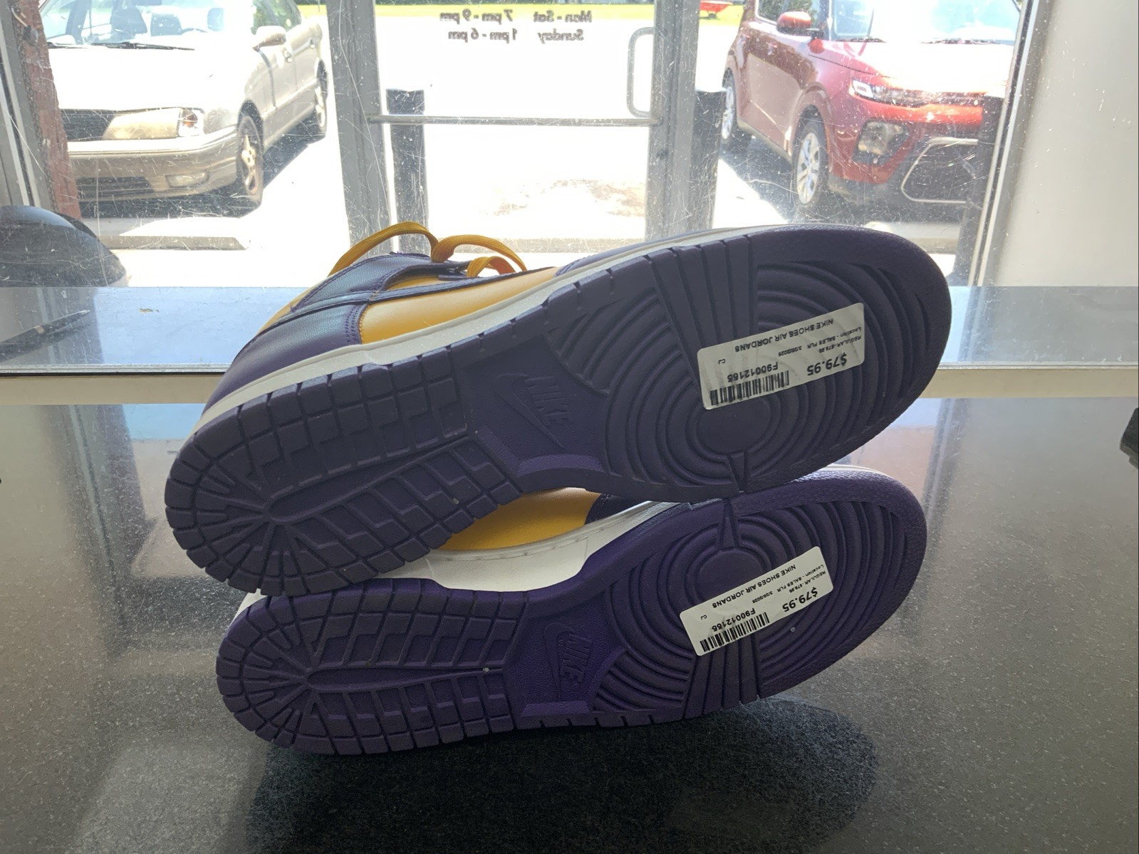 NIKE DUNK HIGH RETRO PURPLE YELLOW LAKERS LSU NBY DD1399-500 SIZE 10