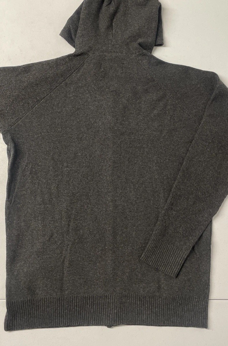 MODERN AMBITION Mens Full Zip Hooded Sweater Hoodie Jacket DARK GRAY MEDIUM