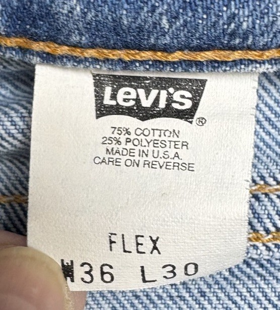 Levi’s 540 Brown Tab Vintage Blue Jeans Men’s Denim Flex Size 36 X 30