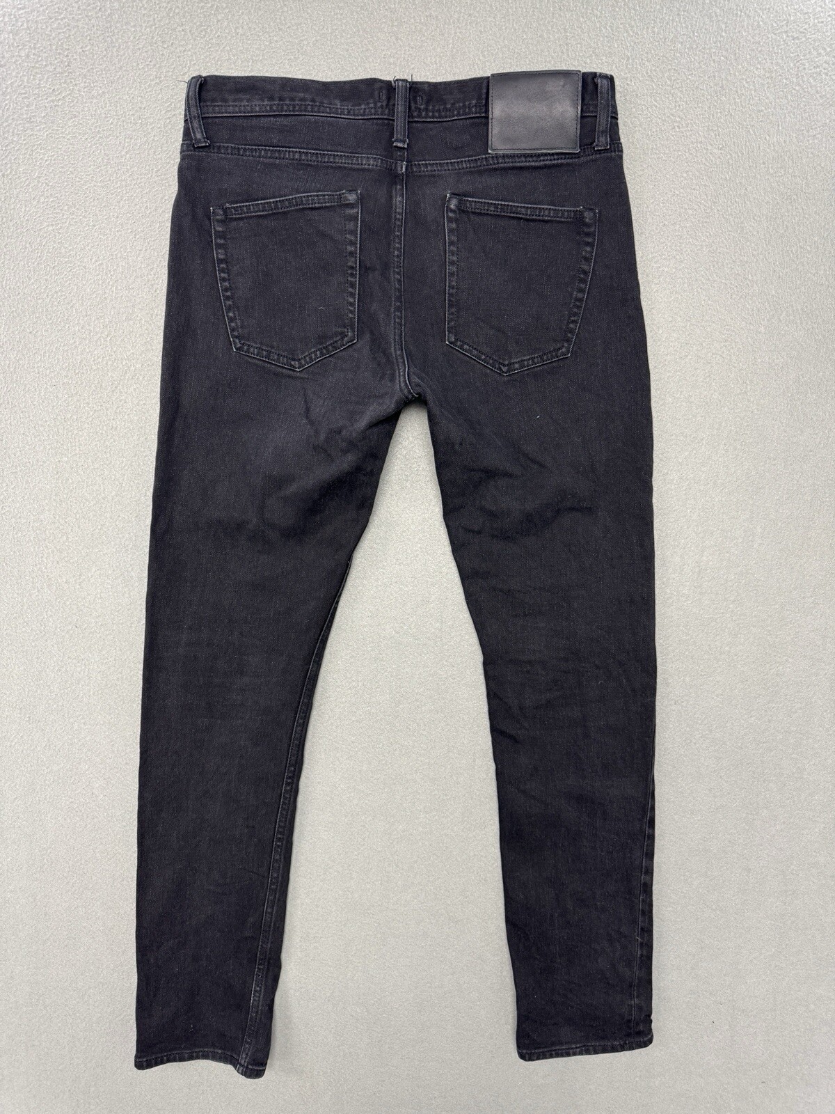 The Unbranded Brand Jeans Selvedge Jeans 32×32 Mens Black Slim Fit Stretch UB444