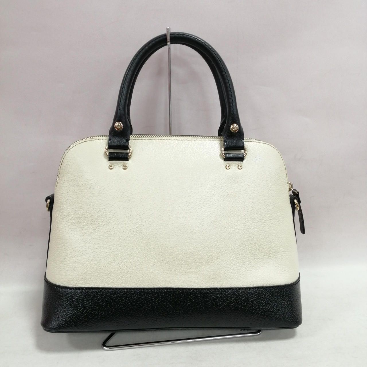 KATESPADE Biolor 2 Way Bag WKRU3083 Beige X Black Damaged Used