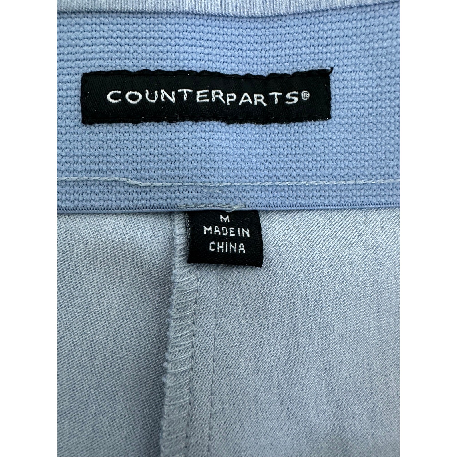 Counterparts Women’s Light Blue Pull On Pants Medium Rayon Nylon Elastic Waist
