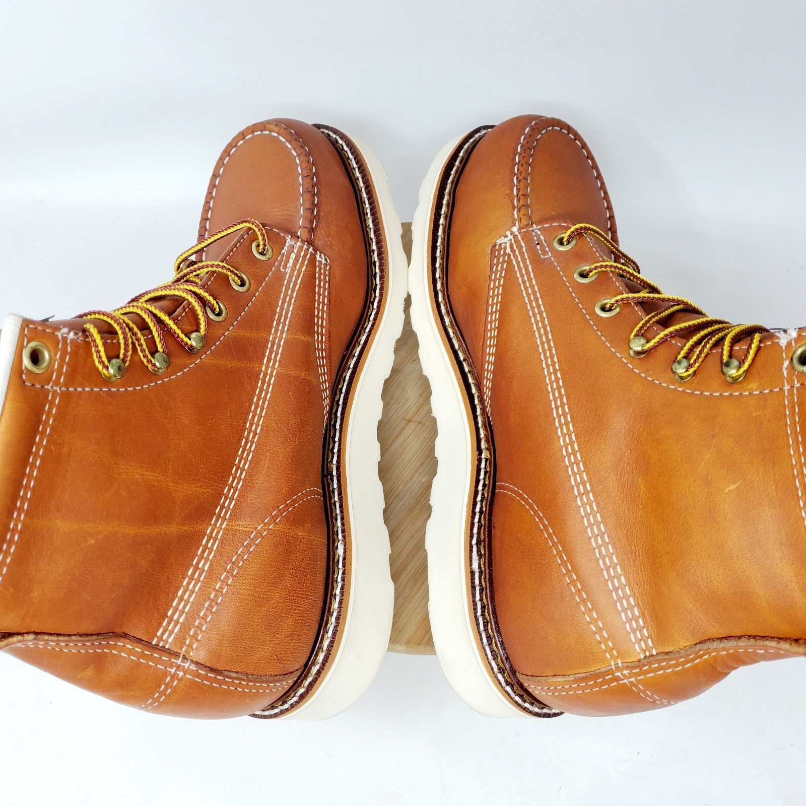 Thorogood American Heritage 6″ Boots Mens 8 D Safety Moc Toe Wedge Heel Work USA