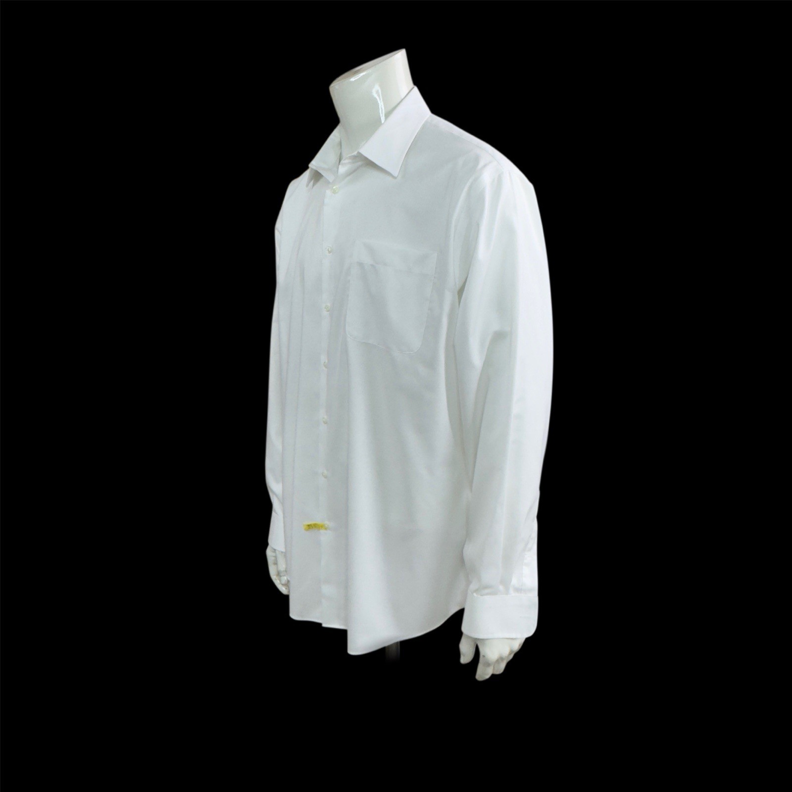 Nordstrom Mens 18-36/37 White 100% Cotton Non-Iron Classic Fit Dress Shirt