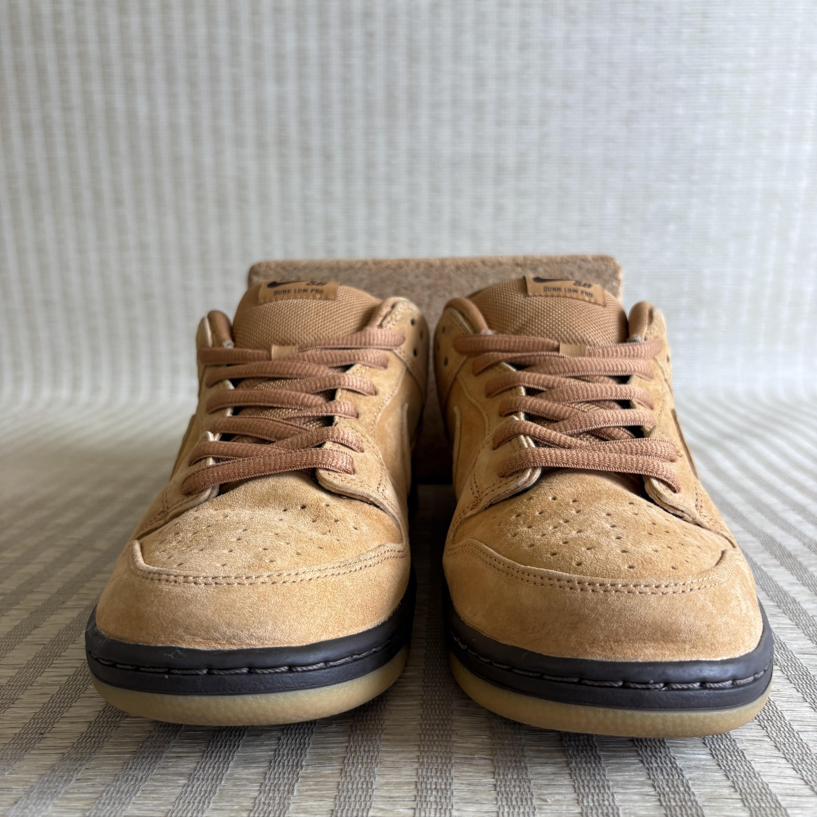 Nike SB Dunk Low Pro Wheat Mocha Shoes Mens 12 Brown Suede Sneakers BQ6817-204