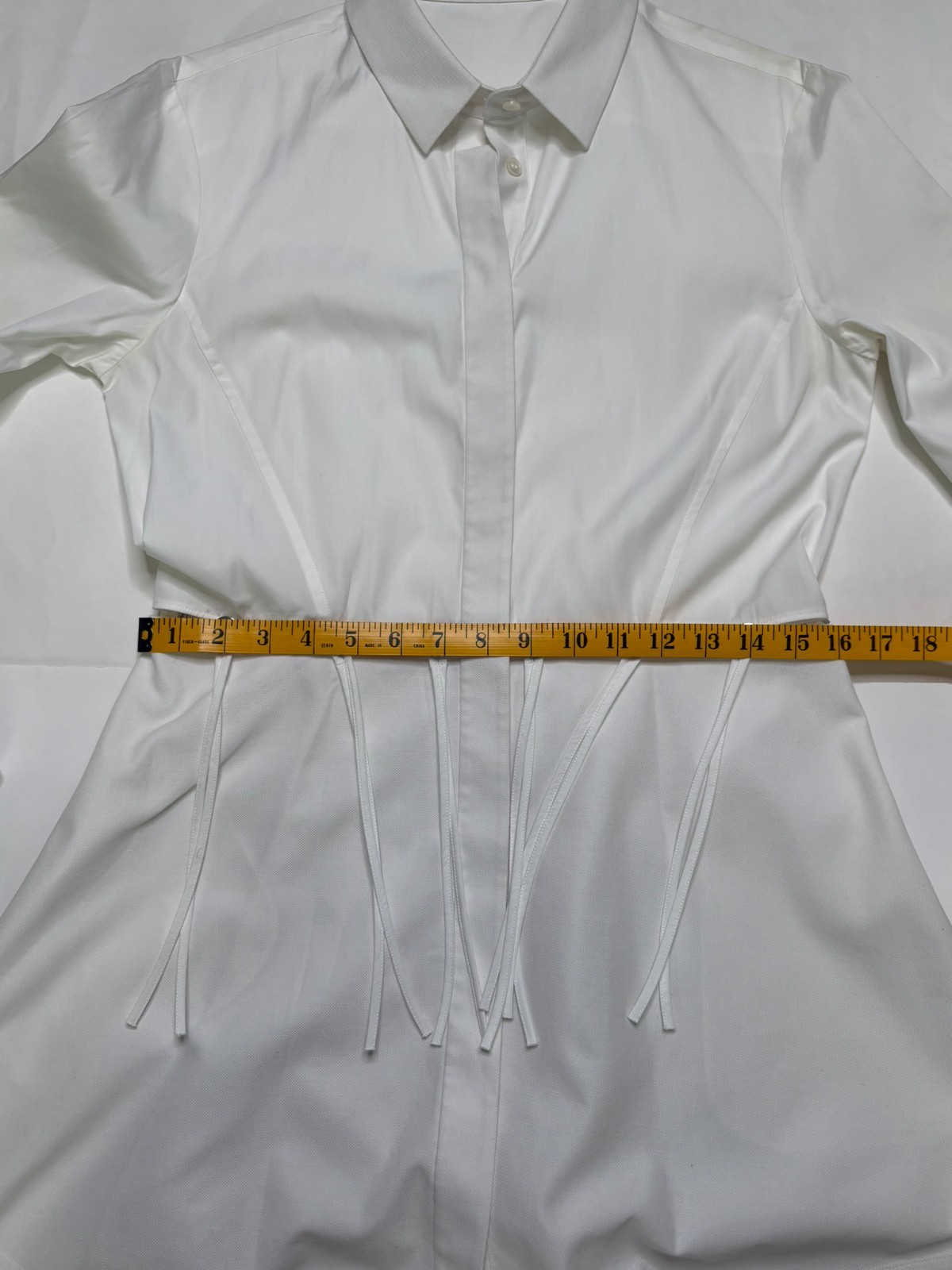 Alexander Wang Cotton Poplin Shirtdress White Size 10 Buttoned Cutout