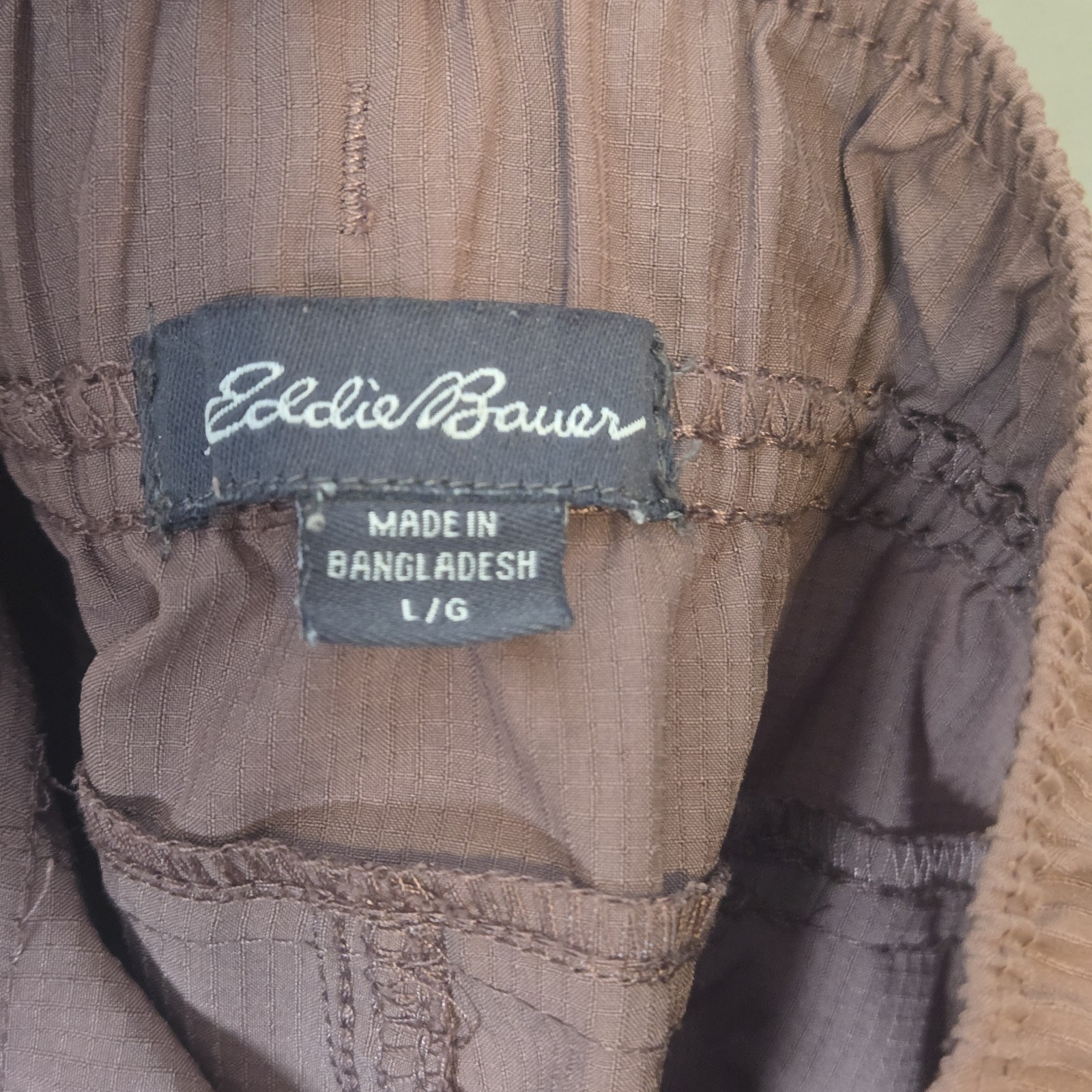 Eddie Bauer Rainier Active Water Repel Capri Pants Women Sz L Mauve UPF EB000830