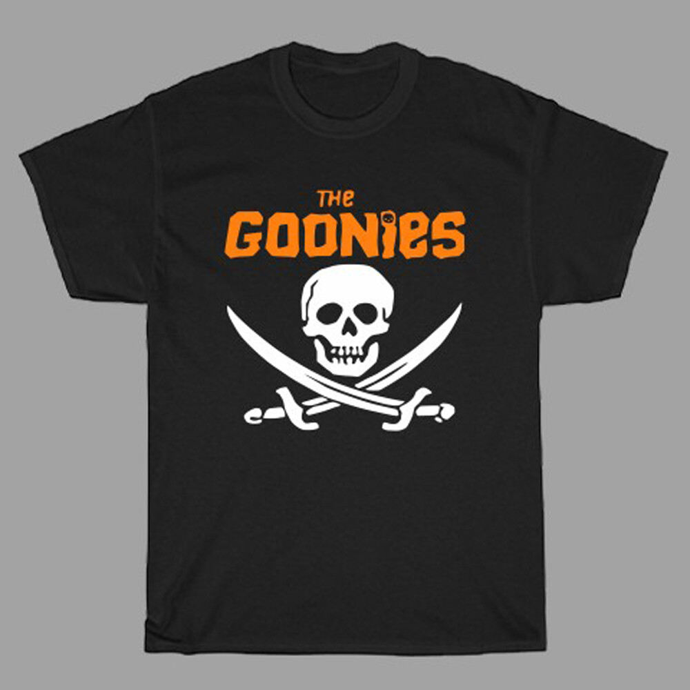 The Goonies Logo Movie Men’s Black T-Shirt Size S to 3XL