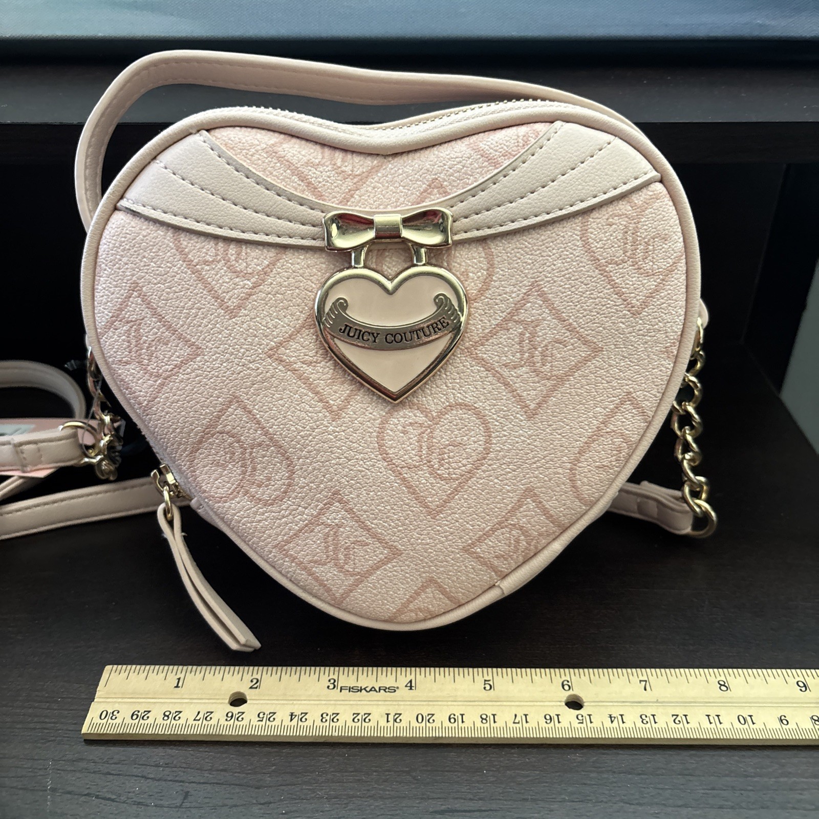 NWT Juicy Couture Pink Clay #2 Precious Moments Heart Crossbody MSRP $118