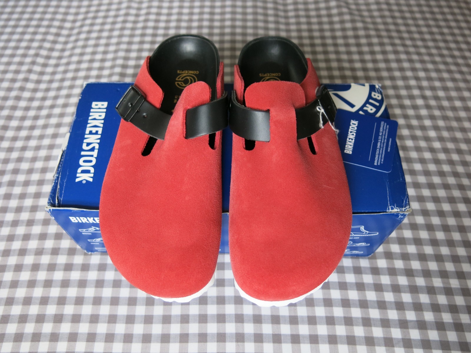 Birkenstock Boston x Concepts leather clogs red EU 37 US 6-6.5 medium/narrow