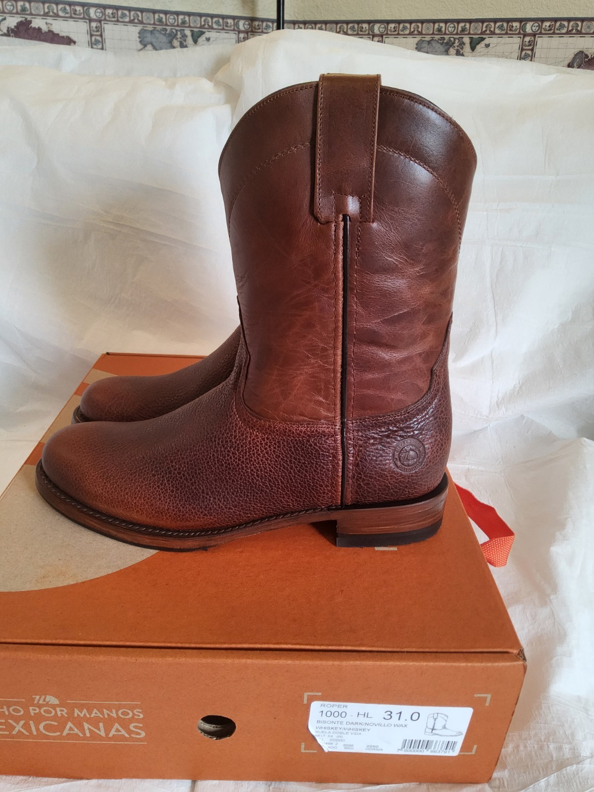 Size 13 EE – NEW 7L Siete Leguas Bison Whiskey (31 MEX)