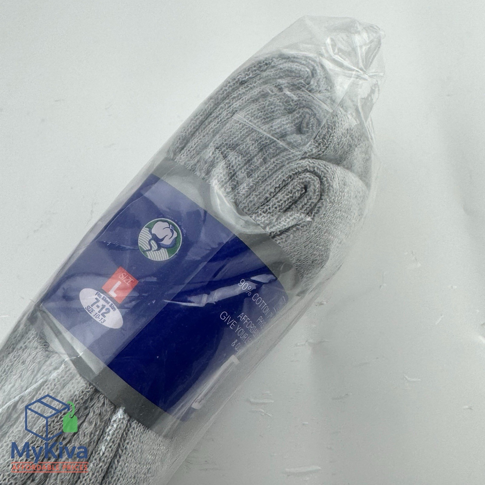 Diabetic GRAY CREW SOCKS circulatory Health Men Women Cotton Large 7-12