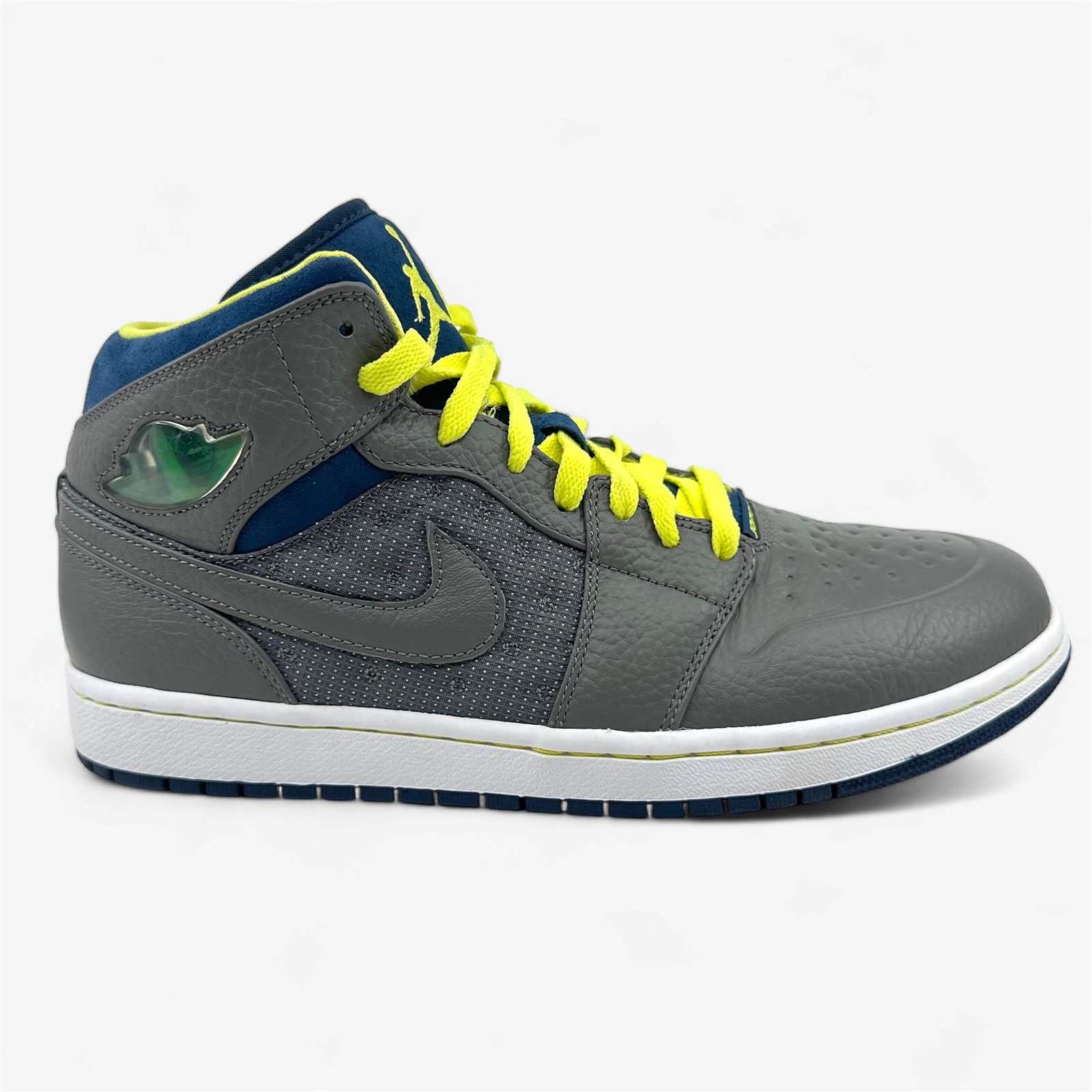 Jordan Air Jordan 1 Retro 97 TXT White Pewter Electric Yellow Mens Sneaker