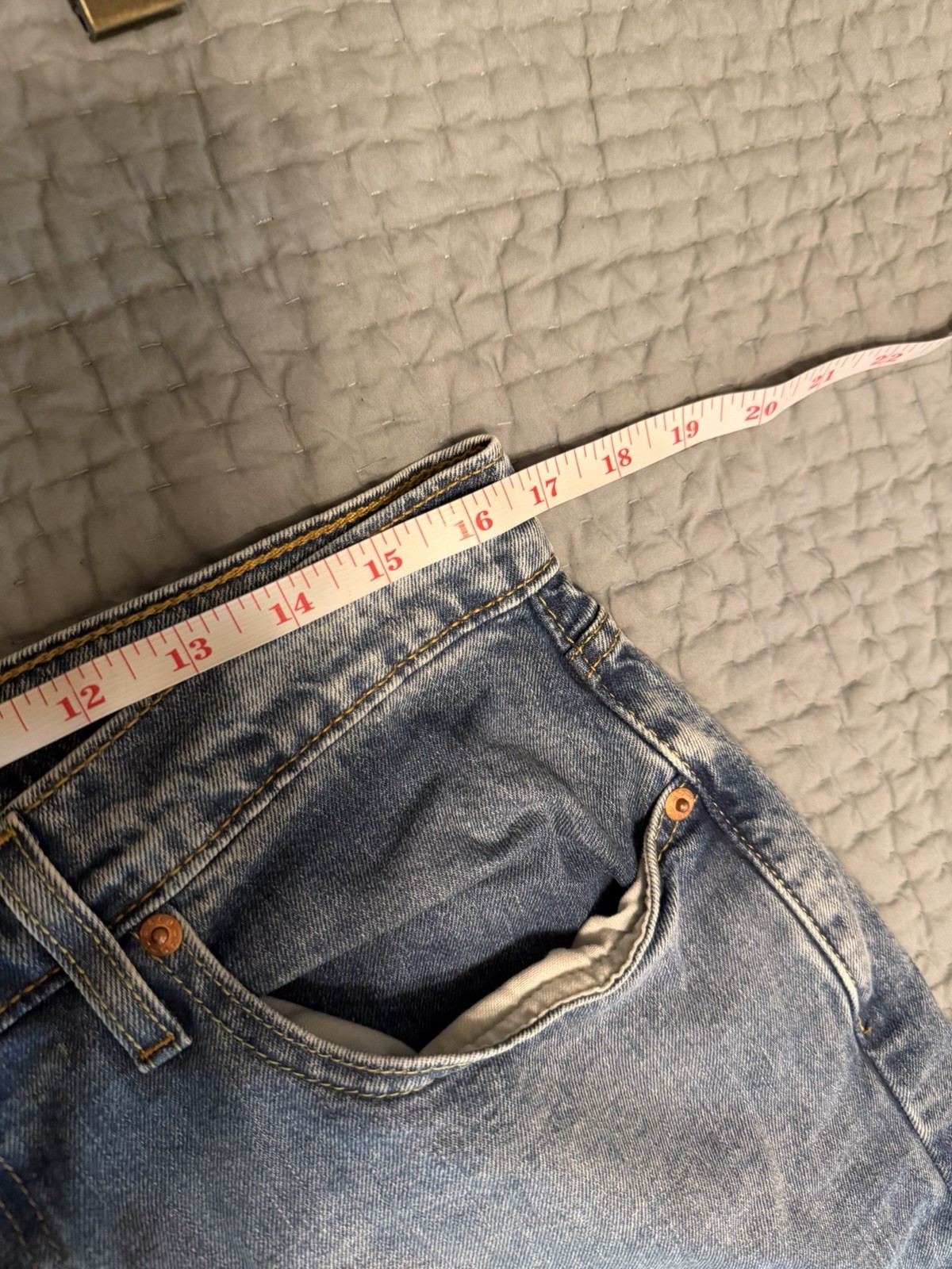 Levis 559 Jeans Mens 33×30 Relaxed Fit Straight Leg Stone Washed Blue Denim