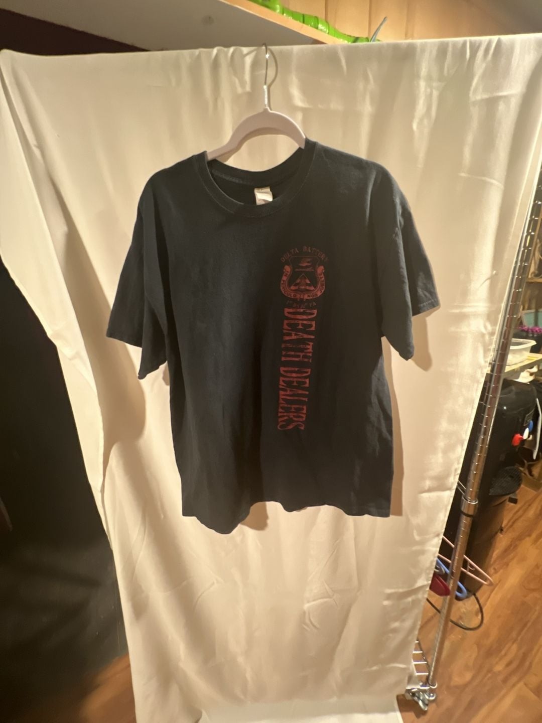 Delta Battery ‘1st BN 31st FA’ Death Dealers Black Black Men’s Shirt Size Large