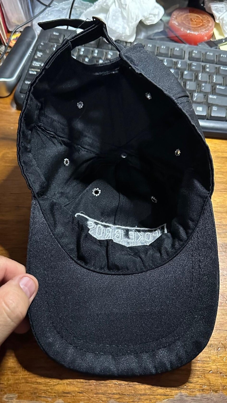 Poke Bros. Sushi Hawaiian Style Black Employee Work Uniform Baseball Hat Cap QP