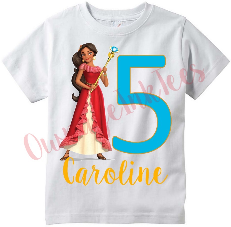 Elena of Avalor PERSONALIZE Custom T-shirt, Youth and Adult sizes Available