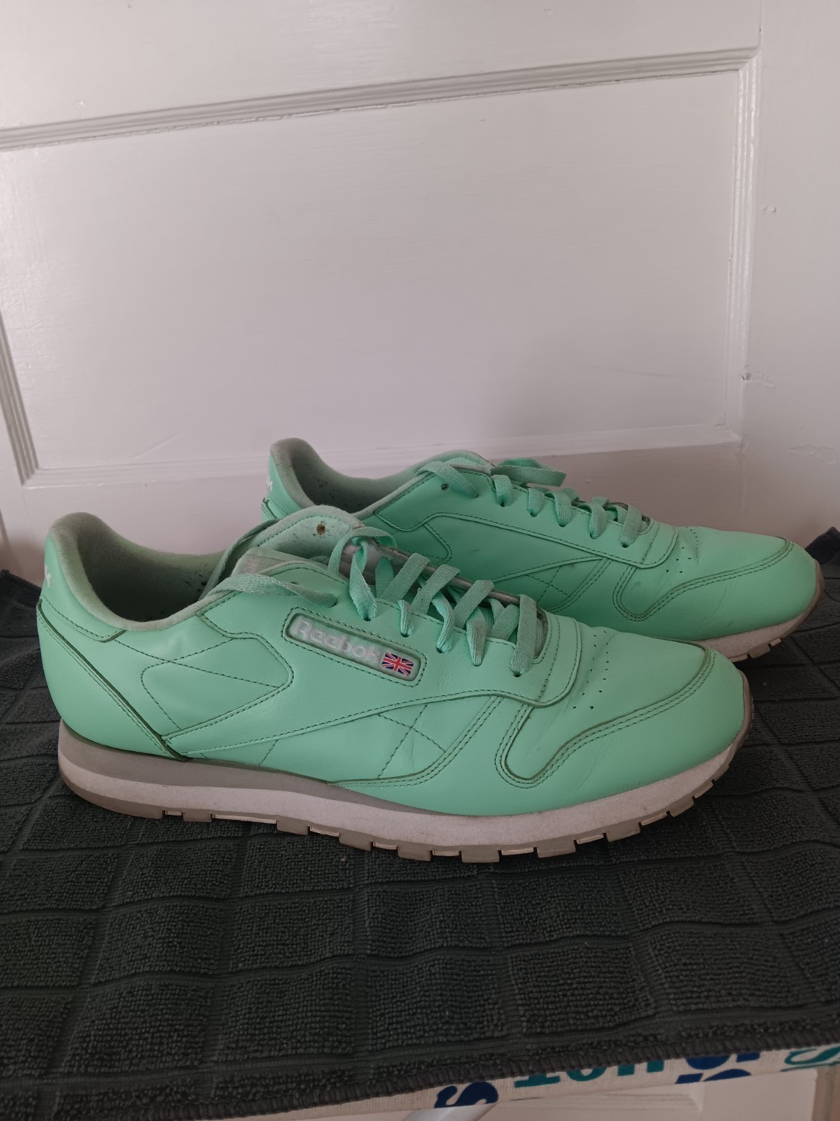 Reebok Classics, Digital Green (Glow In The Dark!), Men Size 12.