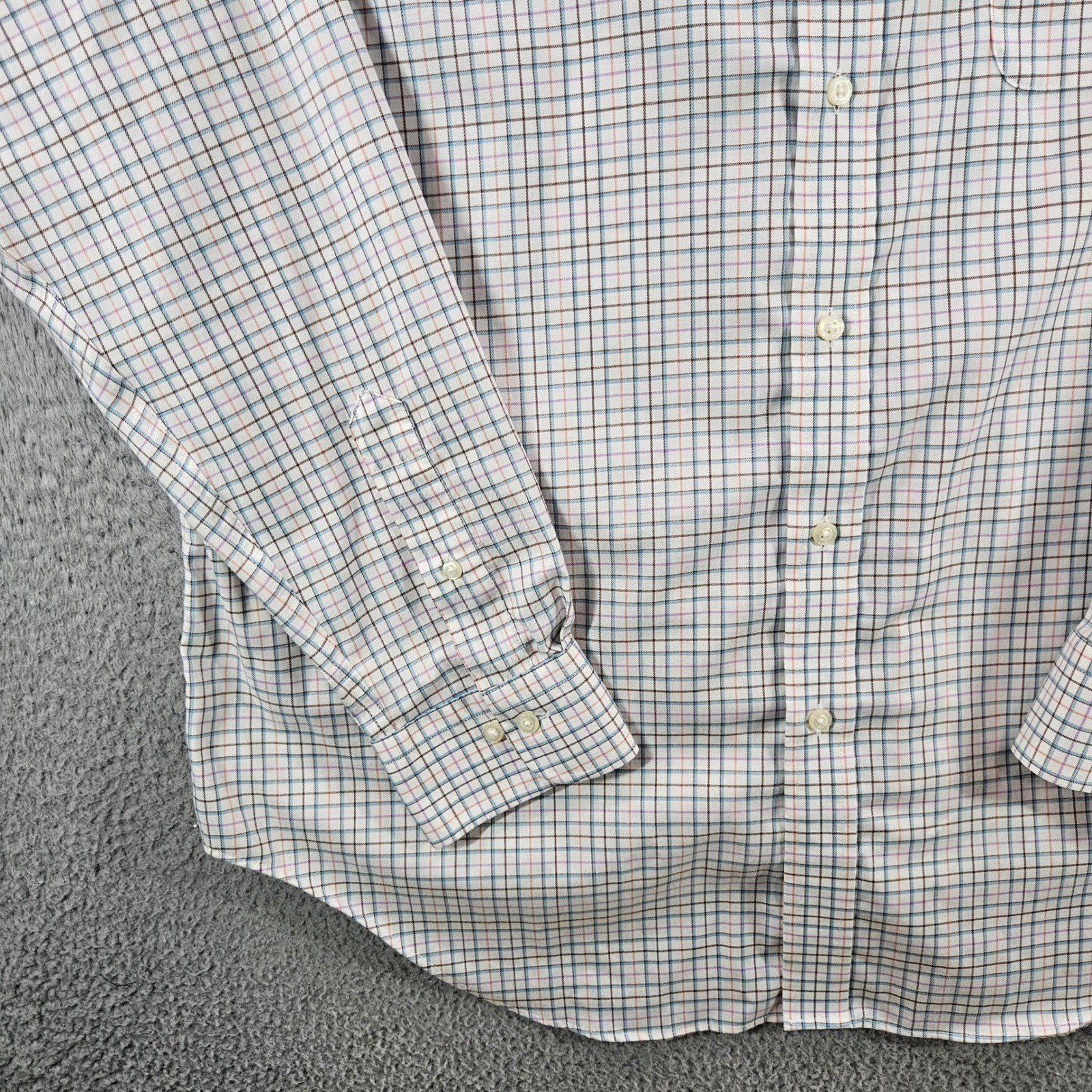 Lauren Ralph Lauren Mens 17.5 34/35 Classic Fit Stretch Non Iron Check Shirt