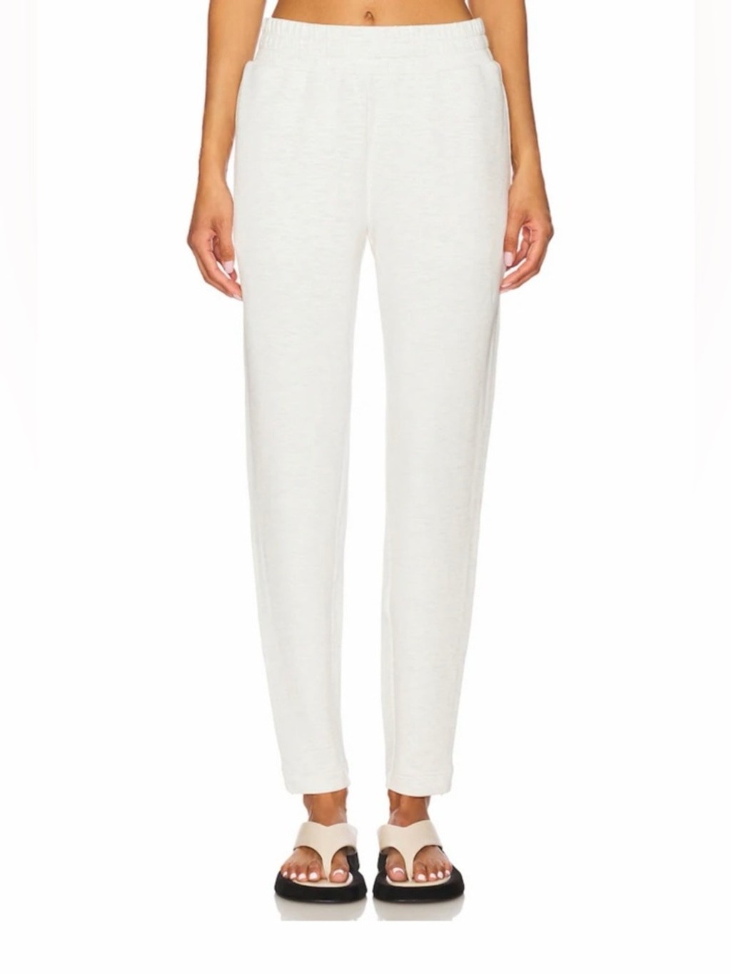 Varley The Slim Zip Hem Pants 29.5″ Ivory Marl Women’s Size Large