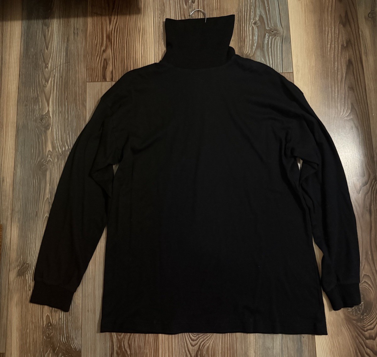 Sears Roebuck and Co. Men’s Black Cotton Knit Turtleneck Pullover Sweater L