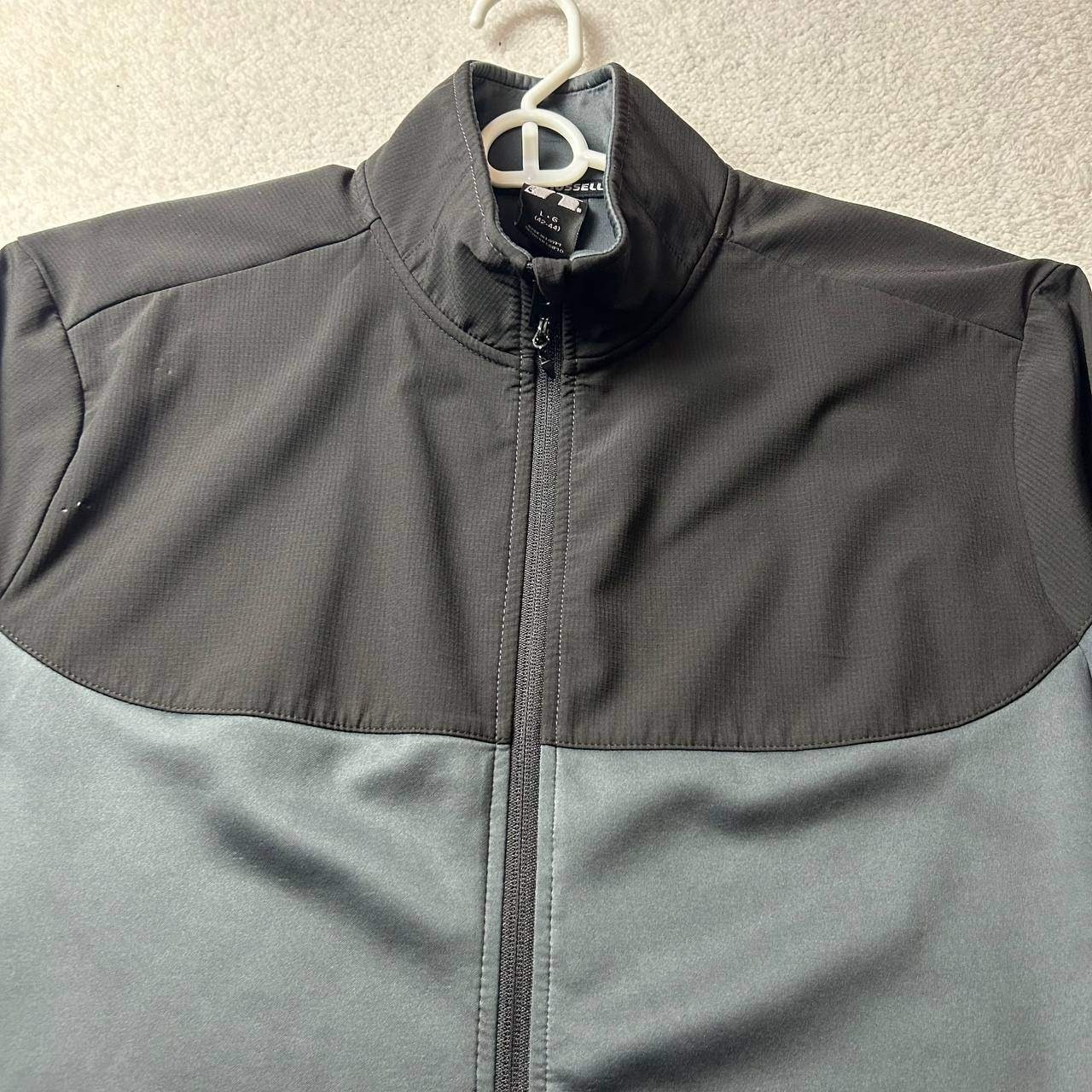 Russell Athletic Dri-Power 360 Woven Two Tone Full Zip Jacket Active Gray Size L