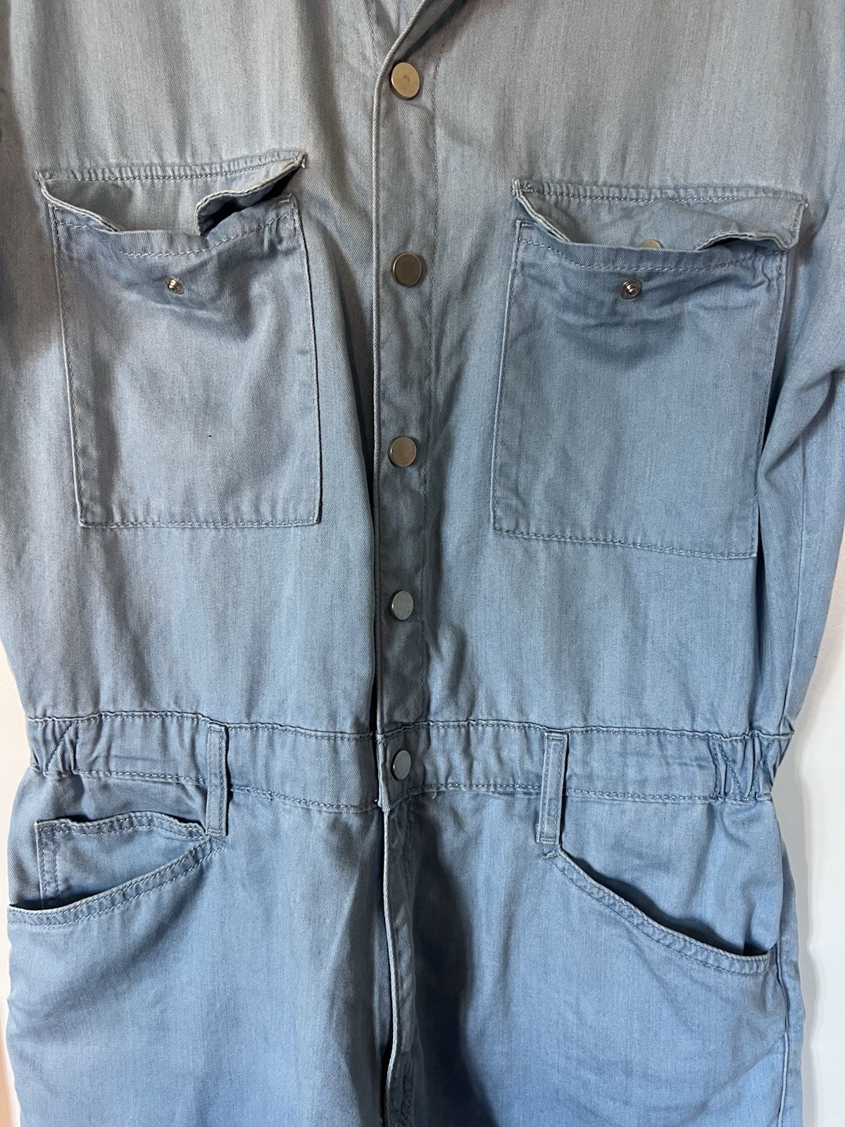 Mavi Blue Denim Short Romper Women Size L