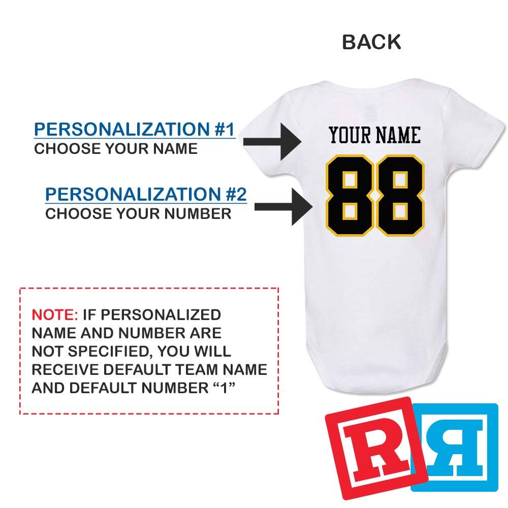 Personalized Boston Bruins Gerber Baby Onesie® Cotton Custom Bodysuit