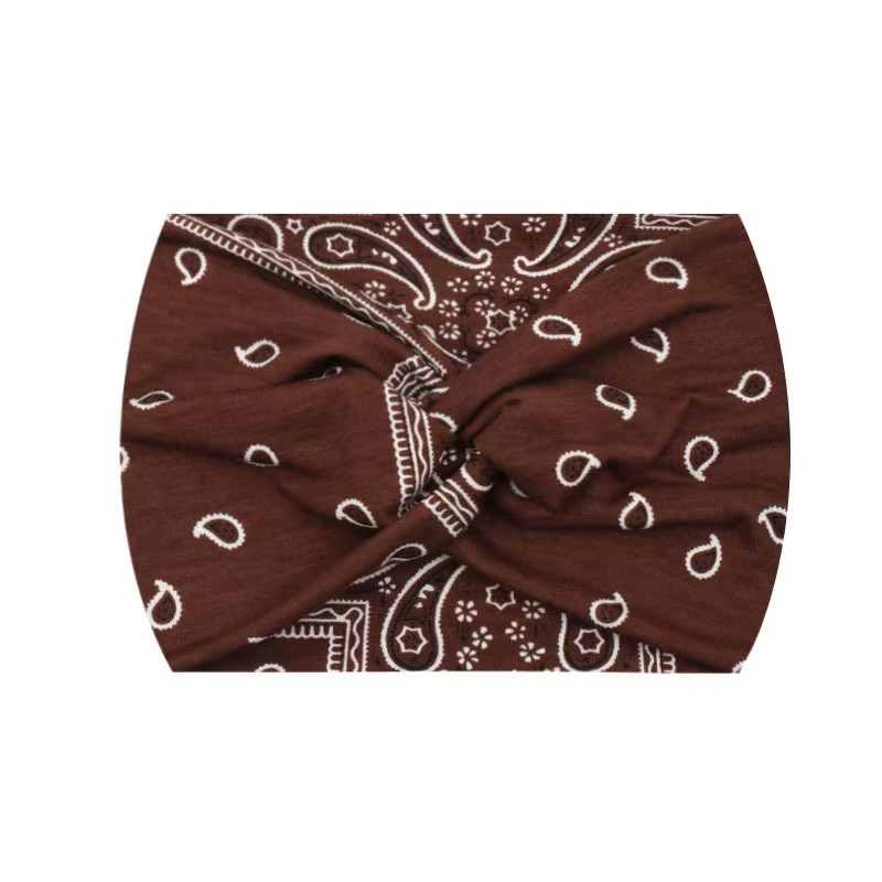 Widening 18CM Stretch Printed Sports Sweatband Headband Headscarf Hairband Hair