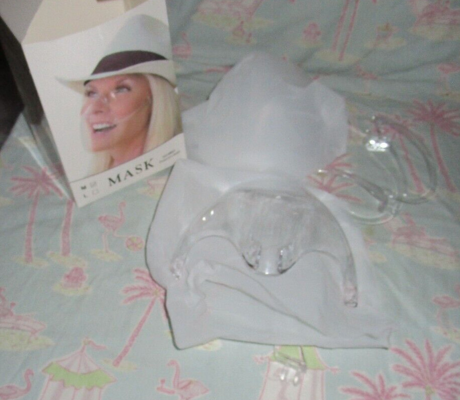 M LOT SET 2 Clarity Mask Face Shield Polycarbonate Plastic CLEAR ANTI-FOG SPLASH