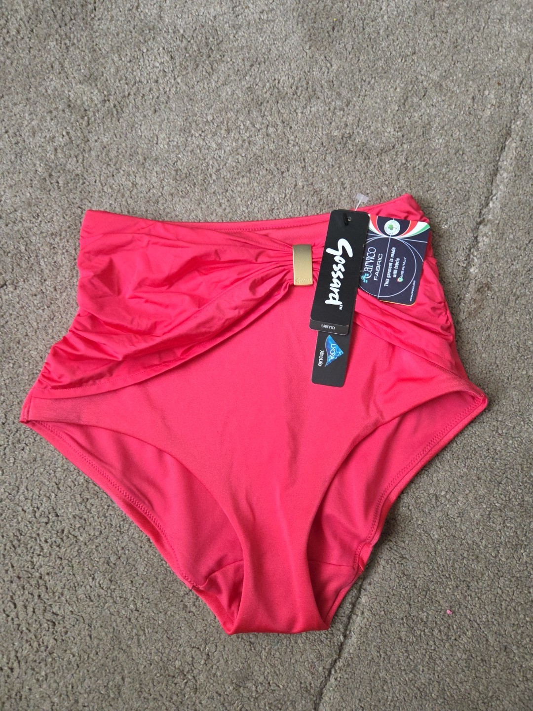 Gossard Unstoppables High Waist Bikini Brief/Bottoms SIZE UK XS Pink BRAND NEW