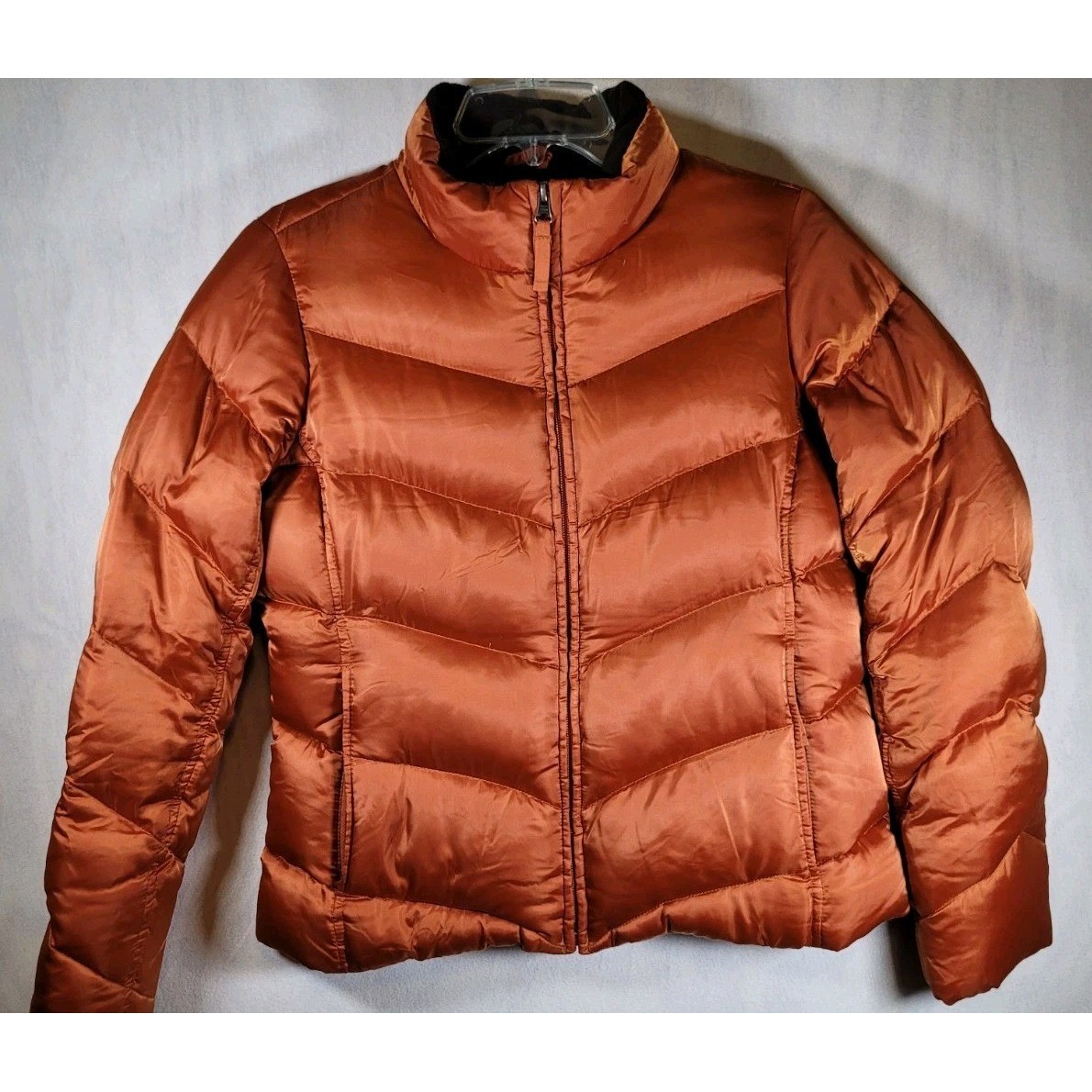 Eddie Bauer Jacket Gold Womens Size PS EB650 Down Puffer Quilted Lightweight