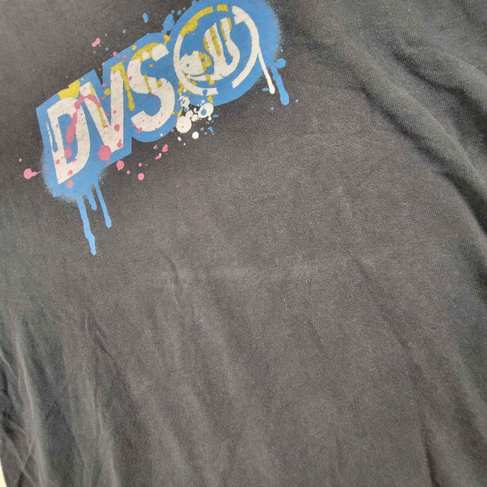 Retro Y2K DVS Shoes Co. Skater Graffiti Logo Graphic T Shirt Emo Grunge Womens S