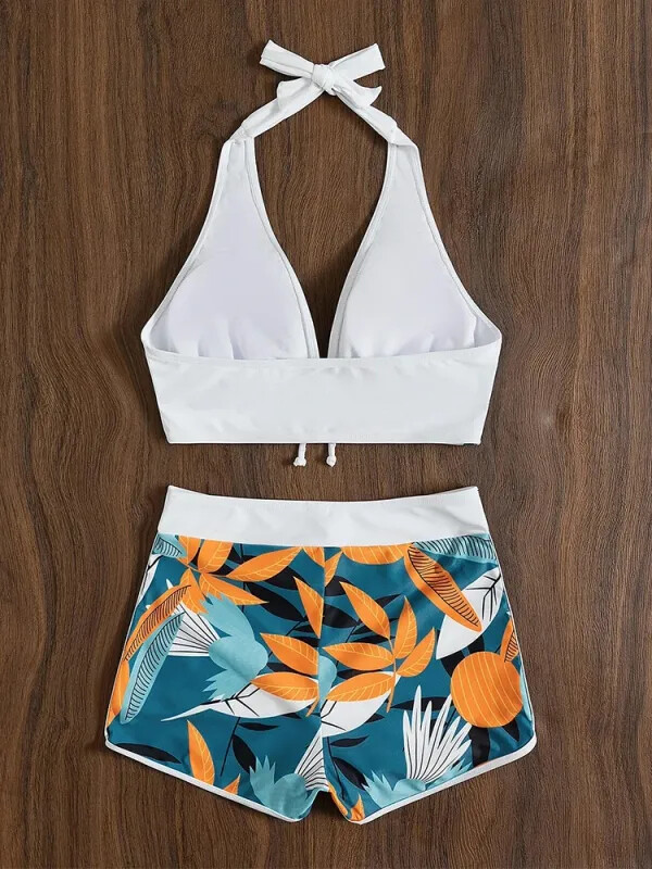 Women Push Up Swimsuit Swimwear Shorts Wire-free Surfing Bathing Suit Bikini Set