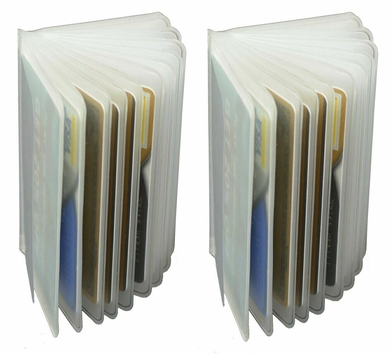 2 Plastic Wallet Insert Replacement Picture Card Holder Trifold 12Pg MADE IN USA