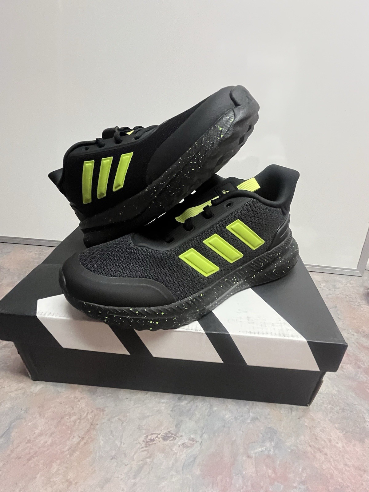 adidas X_PLRPATH KJ1817 Breathable Mesh Low Top Lace-Up Sneaker Black/Green