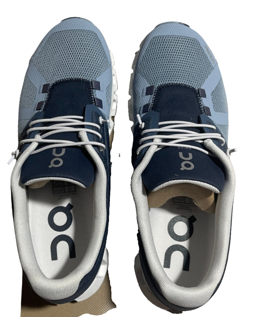 On Cloud 5 Fuse Running Shoes Men’s US 7 Storm Chambray Blue Gray Sneakers NEW