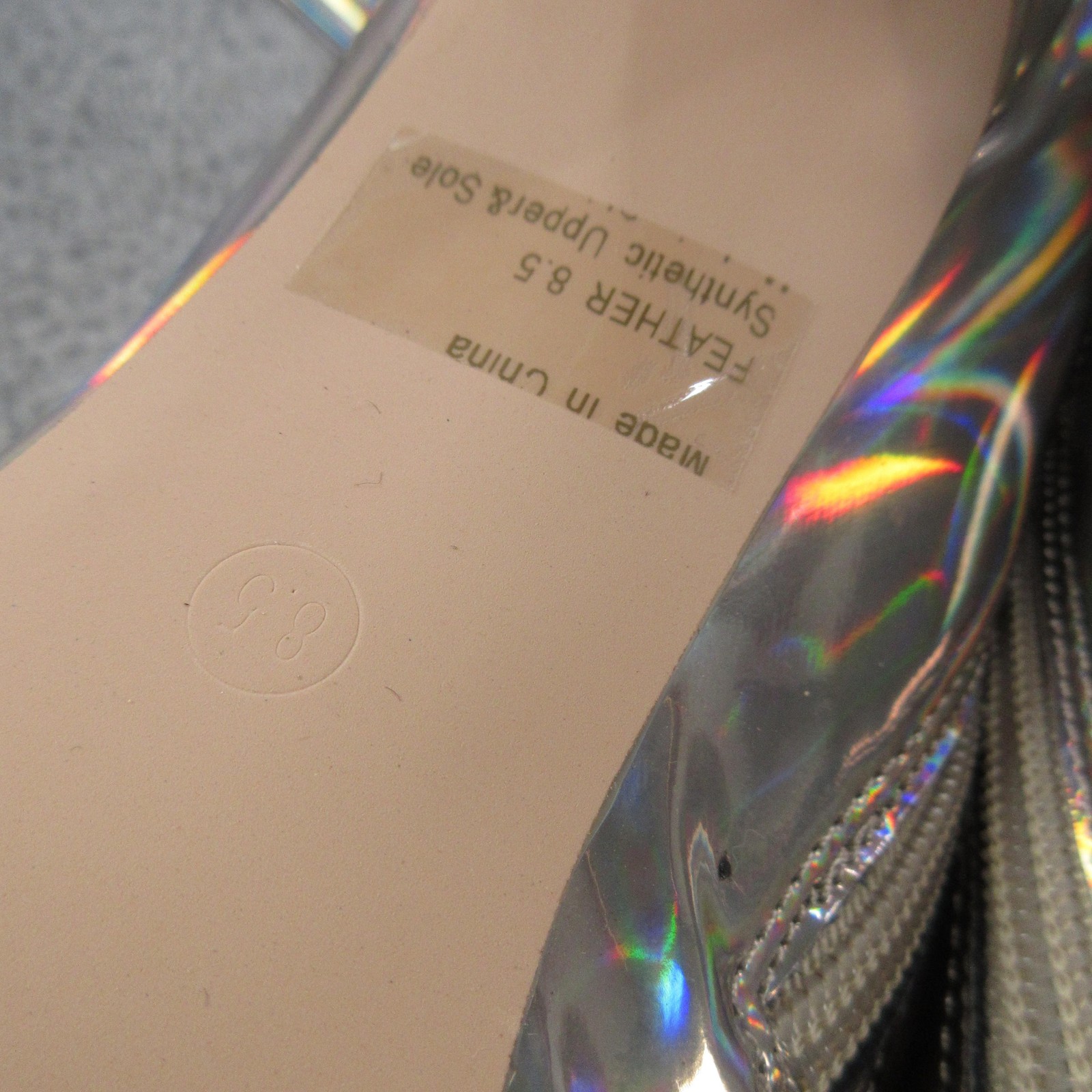 Lemon Drop By Privileged Feather Boots Womens 8.5 Silver Holographic Knee High