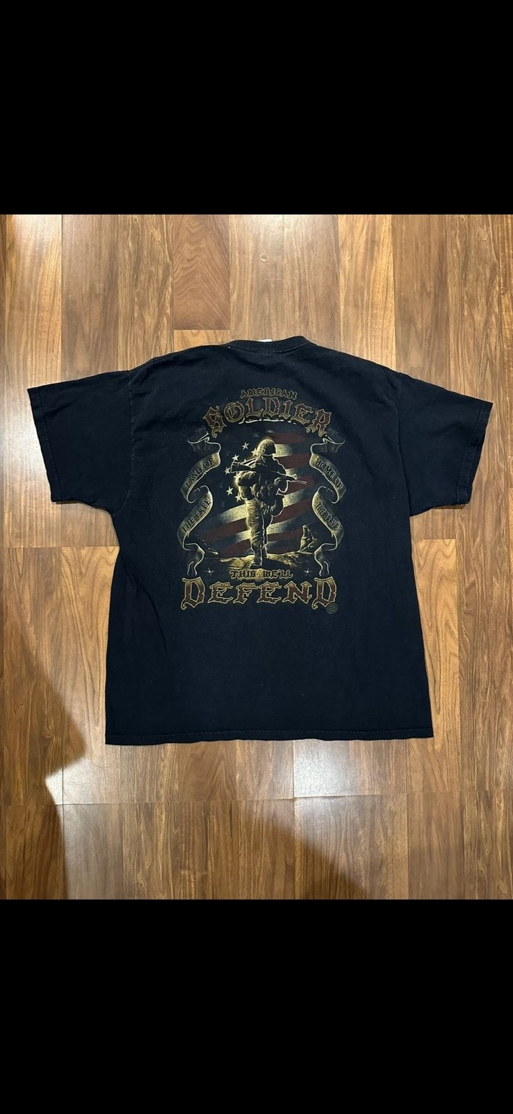 Fruit of the Loom American Soldier This We’ll Defend Graphic T-Shirt XL