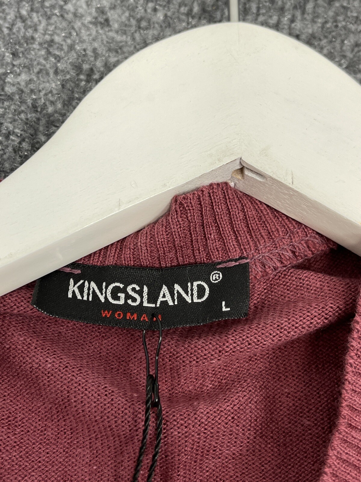 Kingsland Sweater Womens Large Red Beaded Pullover Sweatshirt Long Sleeve n131