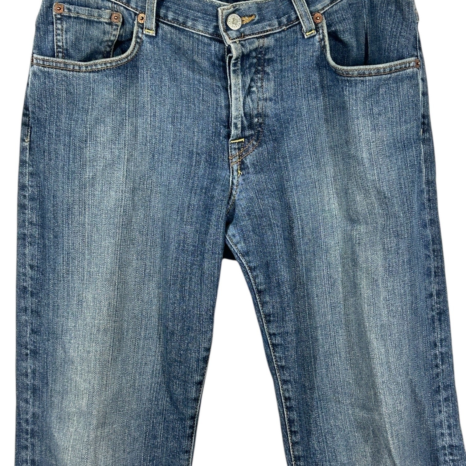Lucky Brand Easy Rider Womens 6 28 Button Fly Straight Leg Jeans 32.5 Inseam