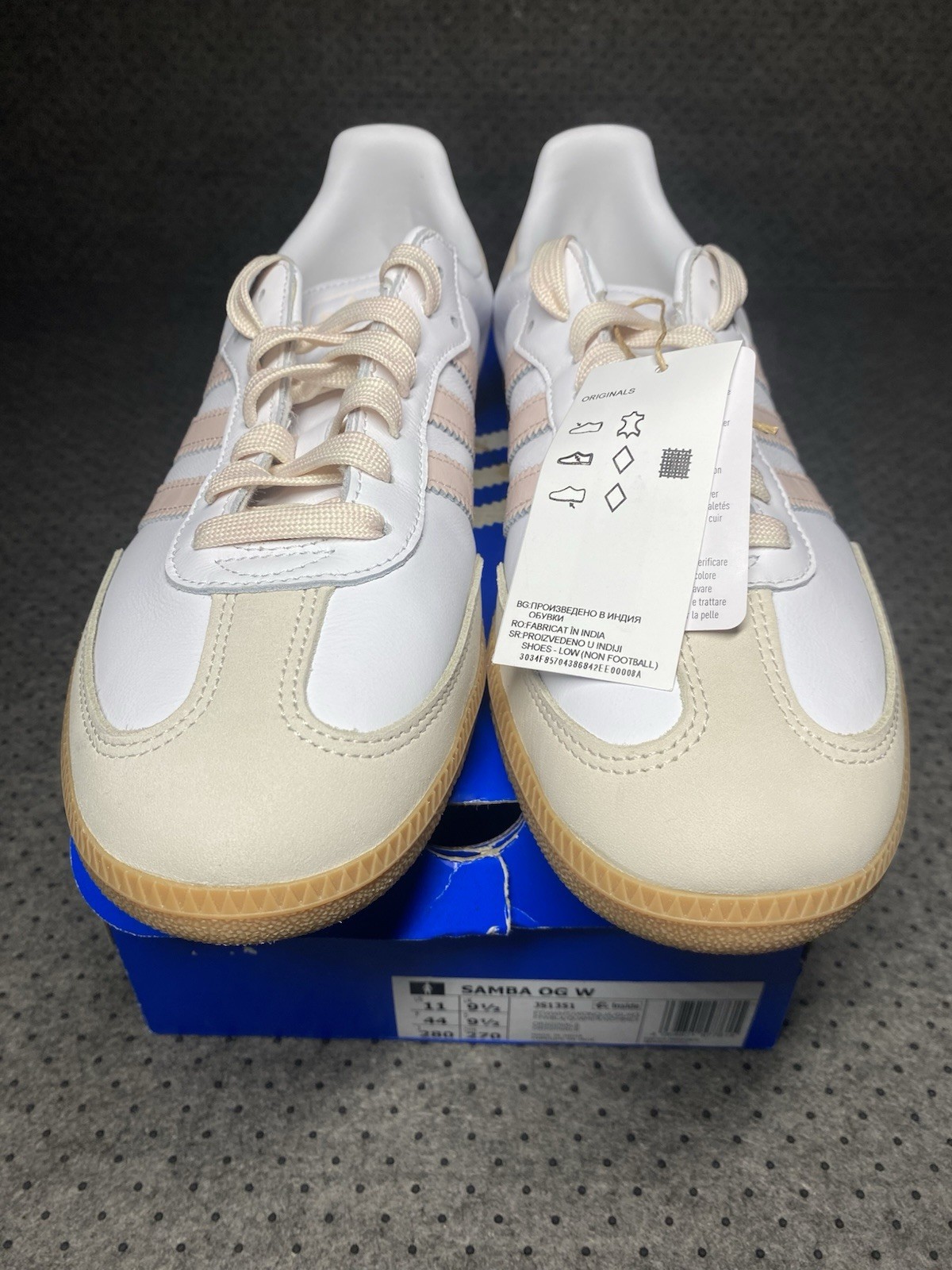 Adidas SAMBA OG WJS1351 Sneakers Original Women’s Size 11 White/Pink Stripes NWT