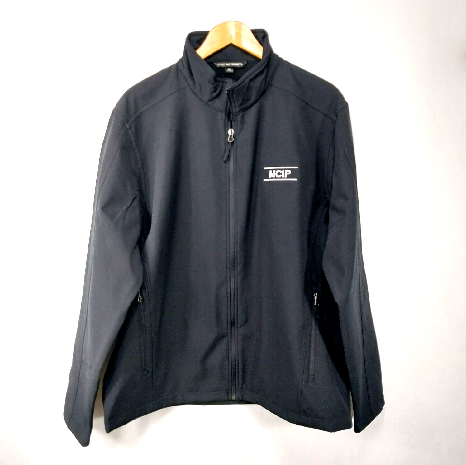 Port Authority Jacket Mens XL Black Soft Shell Full Zip Fleece Lined NEW