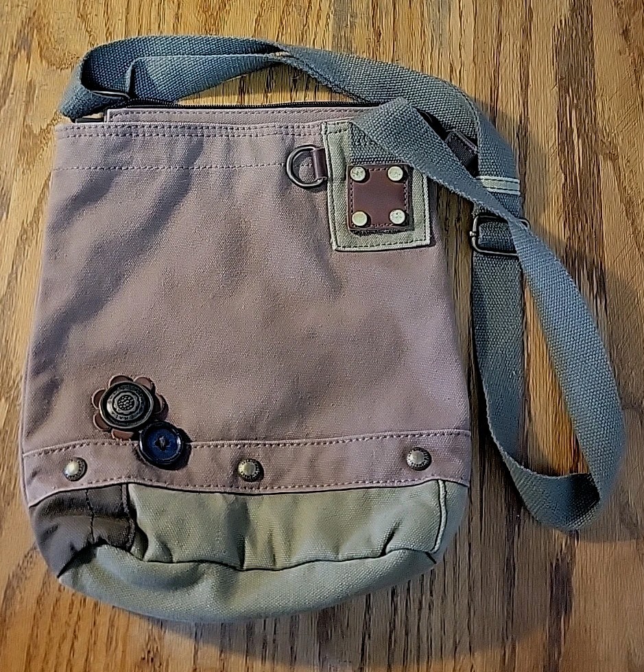 Chala Handbag Crossbody Canvas Messenger Bag Brown – Great Condition