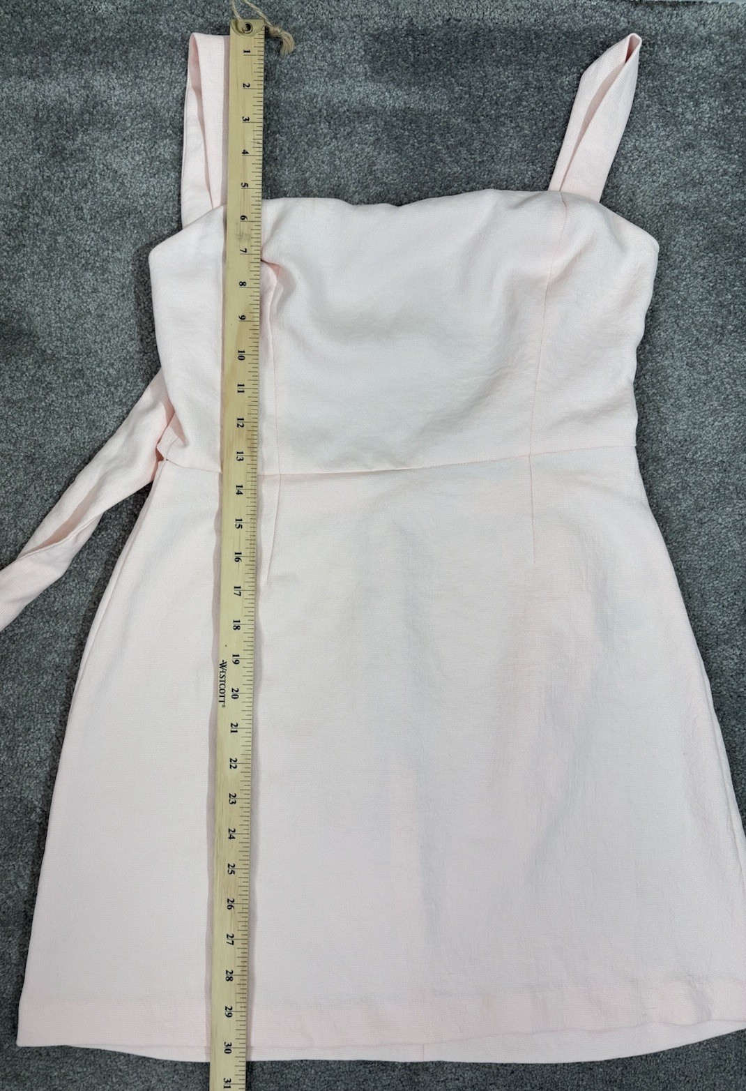 Wilfred Aritzia Open Back Mini Dress Baby Pink Coquette Balletcore Tie Back 8