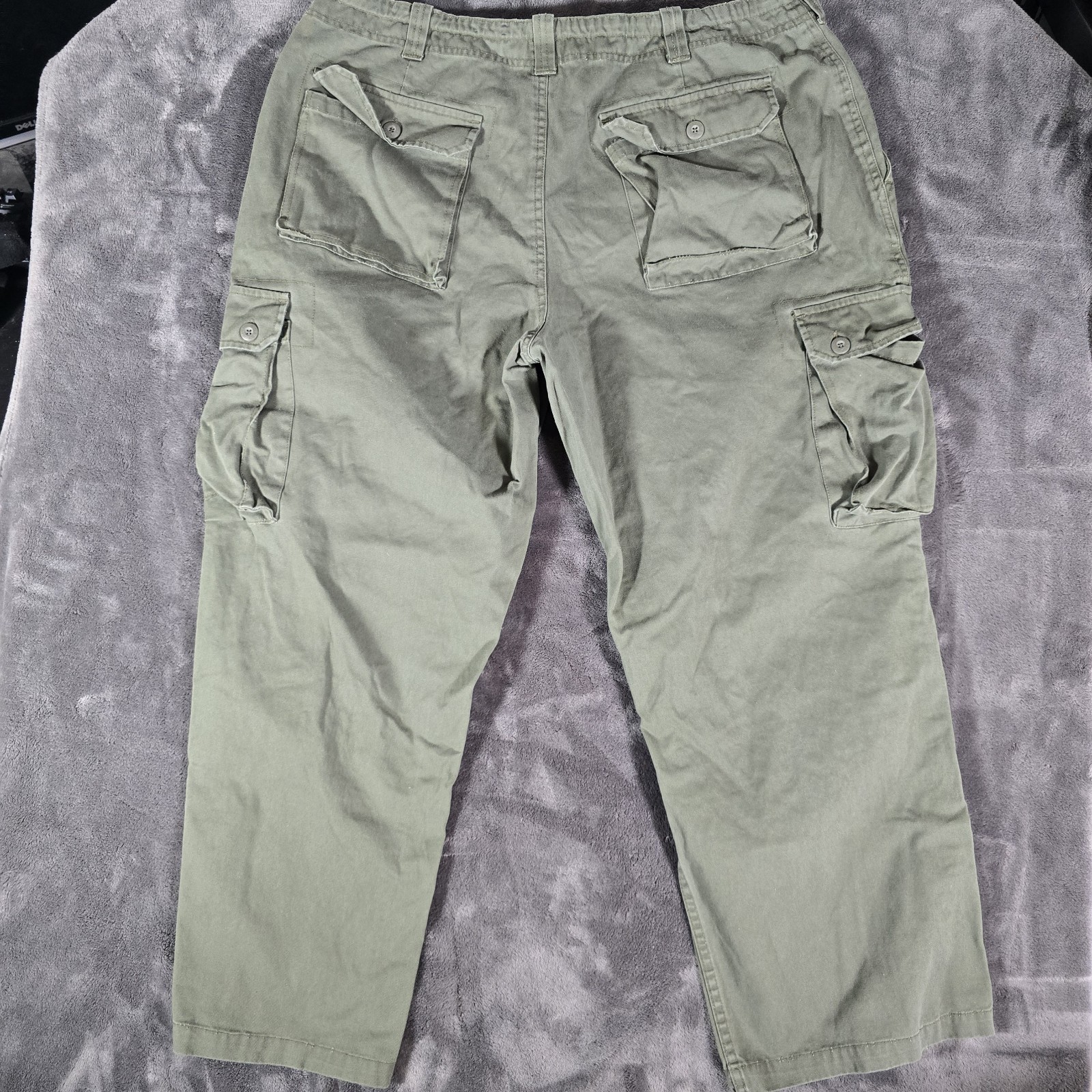 Vtg Bugle Boy Army Patch Cargo Pant Mens 42×32 Green 90s Y2K Baggy Skater Grunge