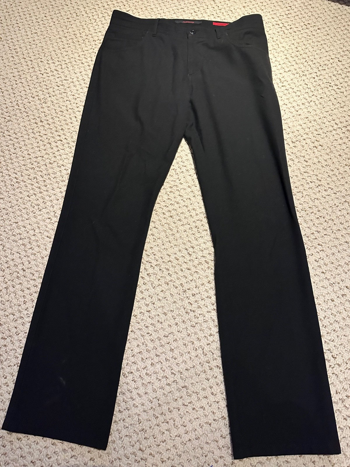 Alberto Ceramica Pants Men’s 34×32 Modern Fit Career Workwear Flat Front READ