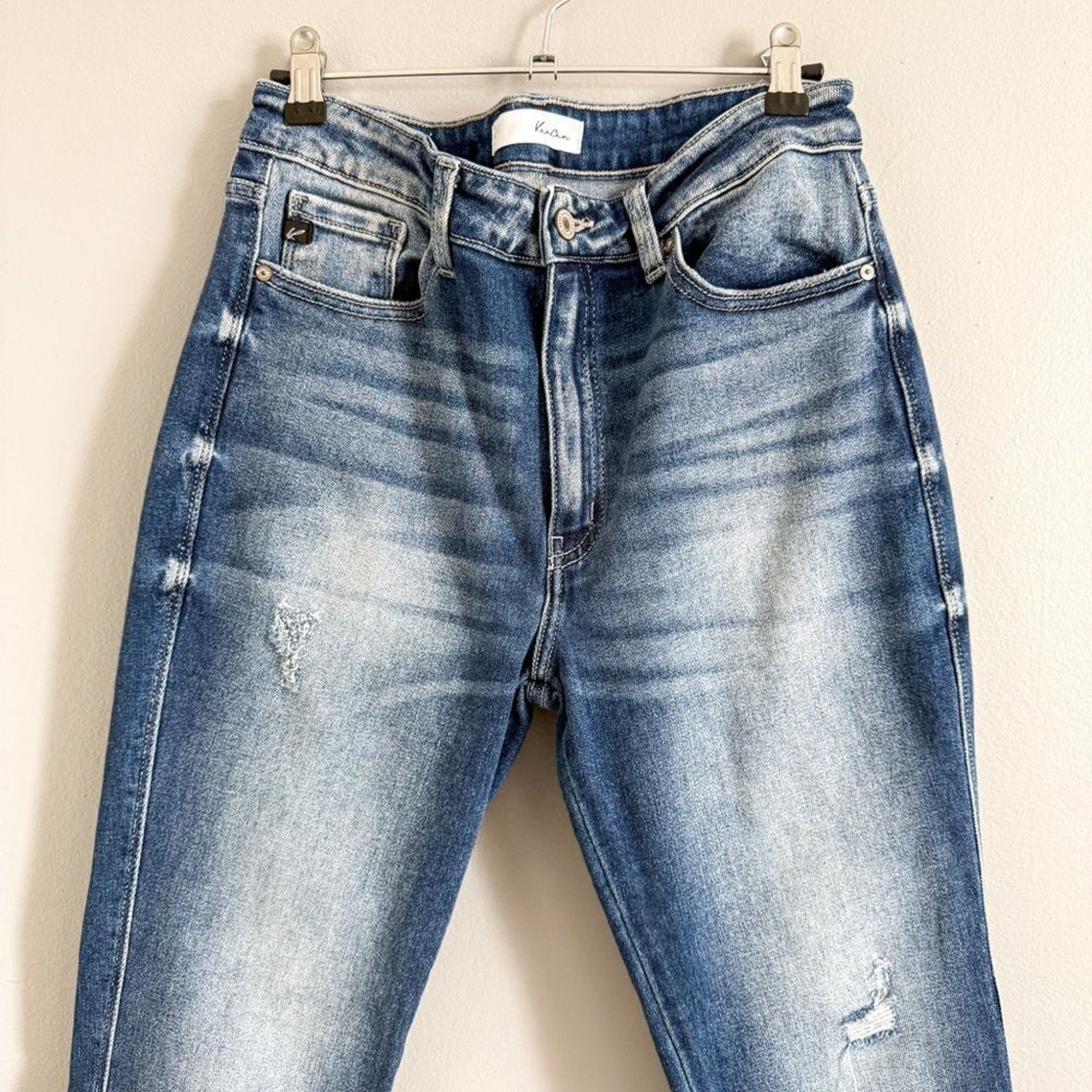Kancan Medium Blue Distressed Soft Stretch Denim Size 11/29