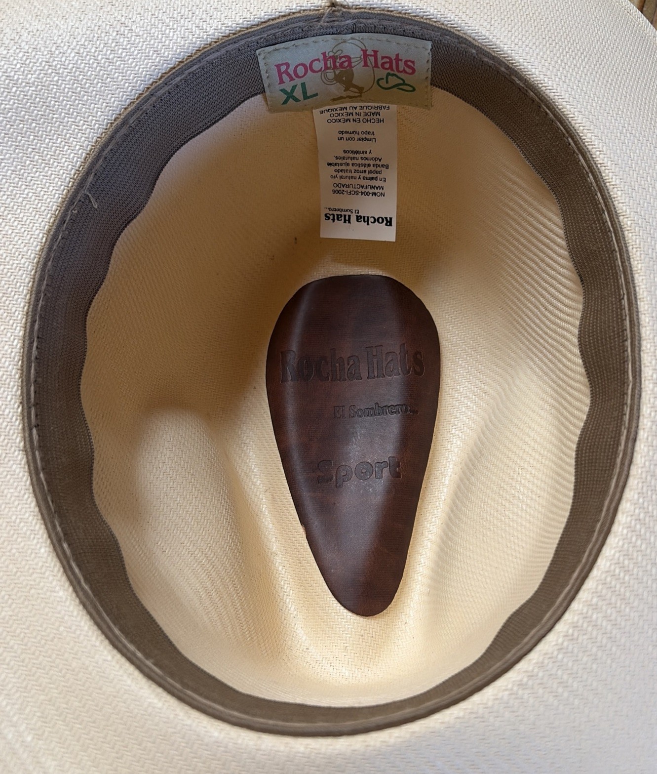 ROCHA Flat Top Hat Size XL 8” front to Back 7” Ear To Ear
