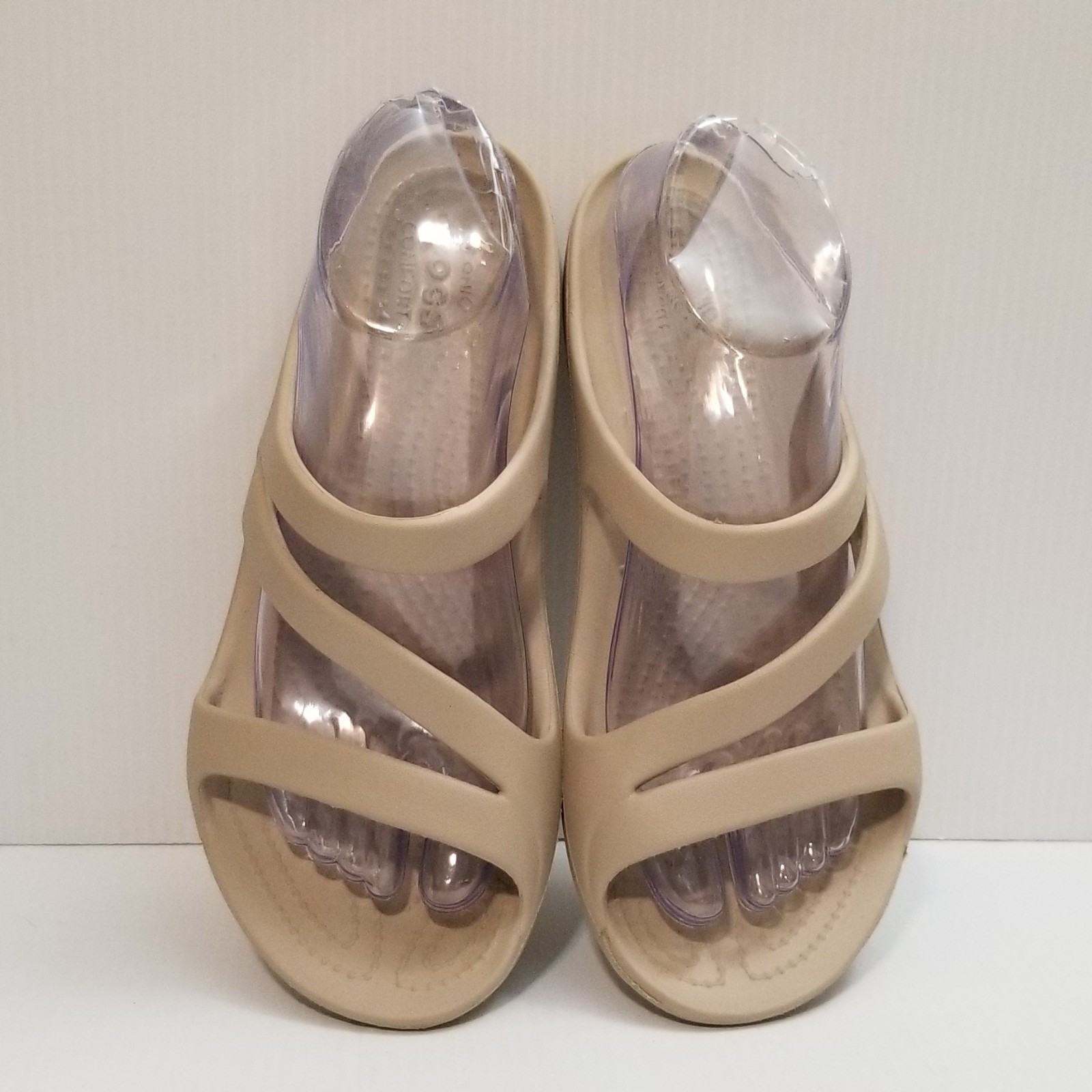 Crocs Kadee II Taupe Lightweight Comfort Strappy Sandals 206756 Women’s Size 7